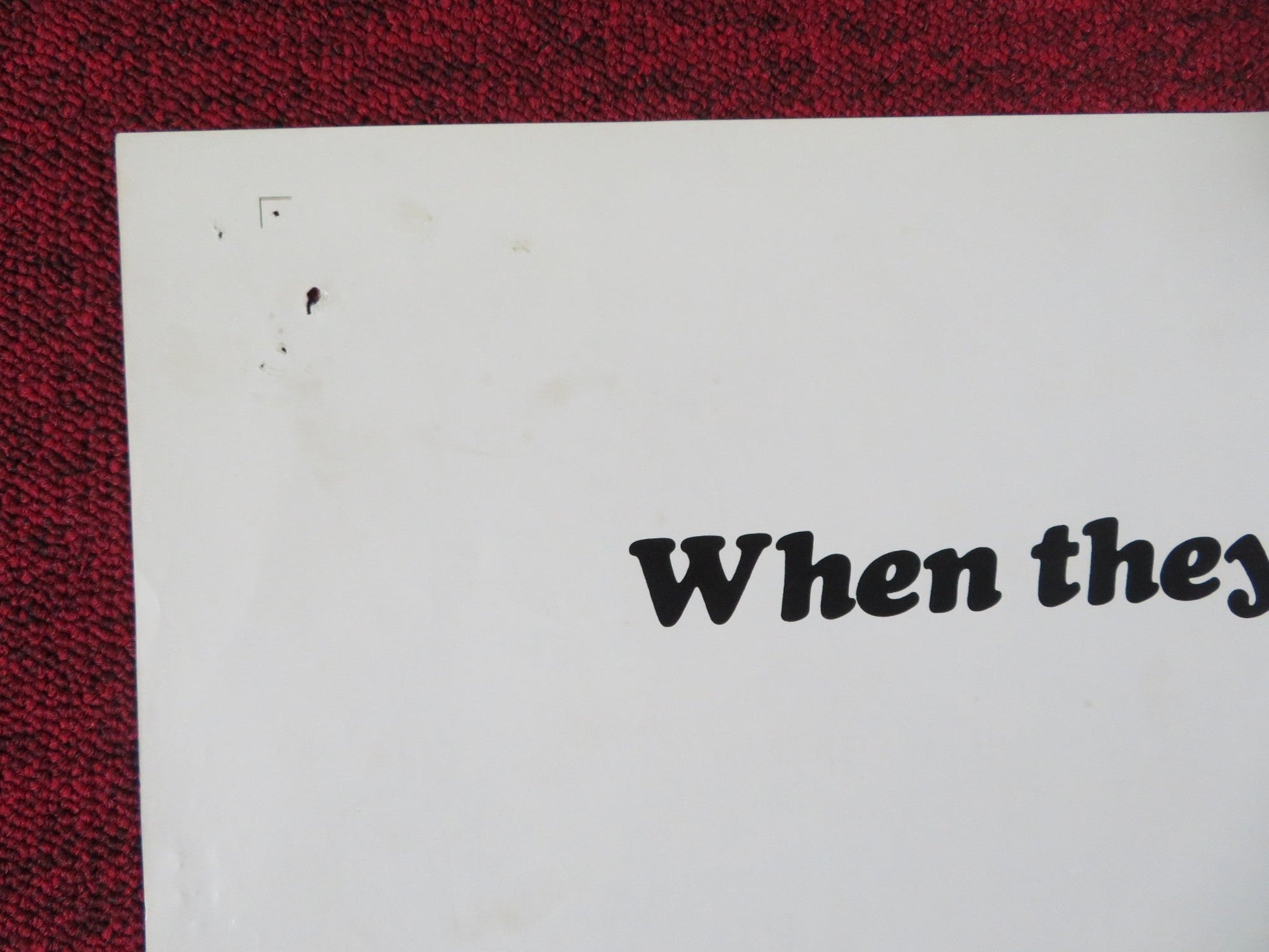 THE OUT OF TOWNERS FOLDED US ONE SHEET POSTER JACK LEMMON SANDY DENNIS 1969 Rendezvous Cinema Movie posters