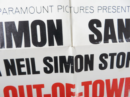 THE OUT OF TOWNERS FOLDED US ONE SHEET POSTER JACK LEMMON SANDY DENNIS 1969 Rendezvous Cinema Movie posters