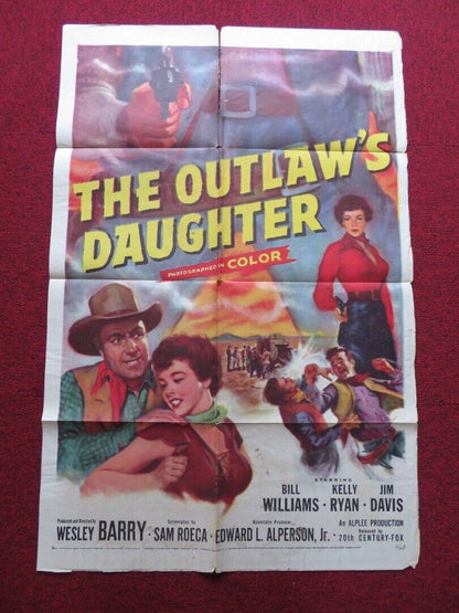 THE OUTLAW'S DAUGHTER FOLDED US ONE SHEET POSTER BILL WILLIAMS S. CONNOLLY 1954 Movie posters