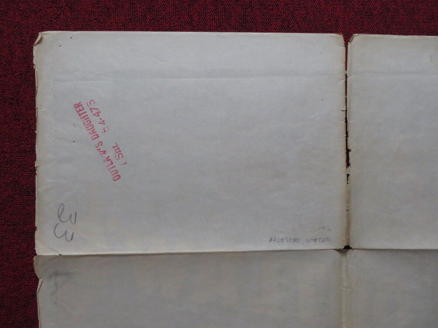 THE OUTLAW'S DAUGHTER FOLDED US ONE SHEET POSTER BILL WILLIAMS S. CONNOLLY 1954 Movie posters