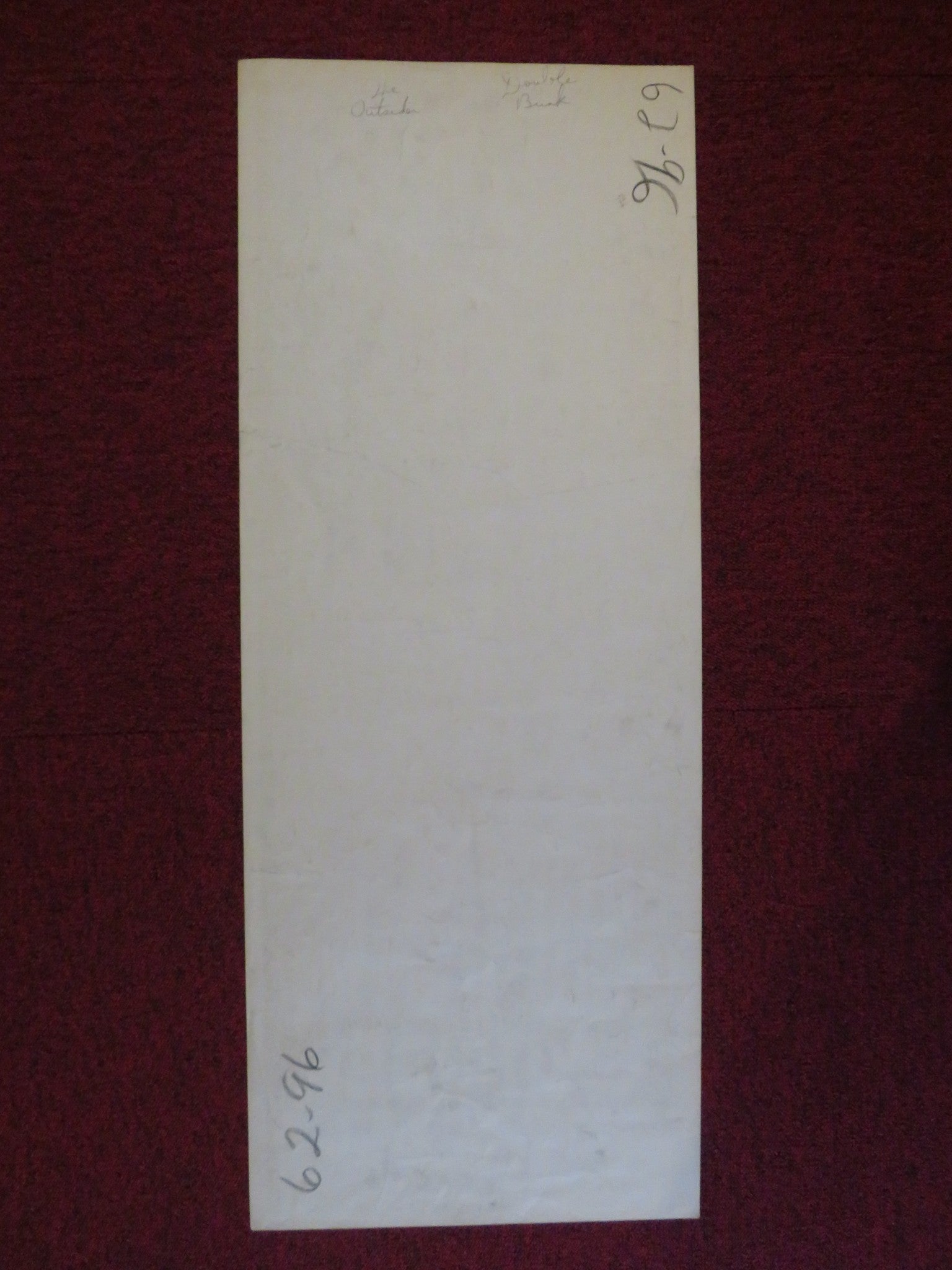 THE OUTSIDER US INSERT (14"x 36") POSTER TONY CURTIS JAMES FRANCISCUS 1962 Rendezvous Cinema Movie posters