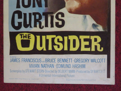 THE OUTSIDER US INSERT (14"x 36") POSTER TONY CURTIS JAMES FRANCISCUS 1962 Rendezvous Cinema Movie posters