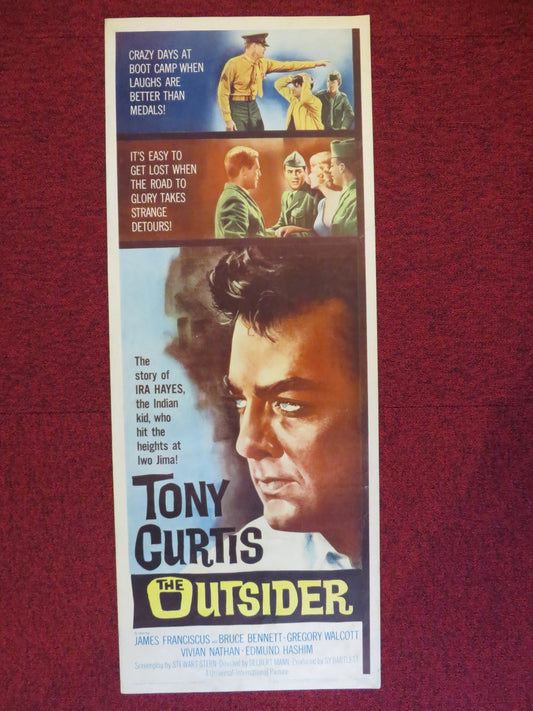 THE OUTSIDER US INSERT (14"x 36") POSTER TONY CURTIS JAMES FRANCISCUS 1962 Rendezvous Cinema Movie posters
