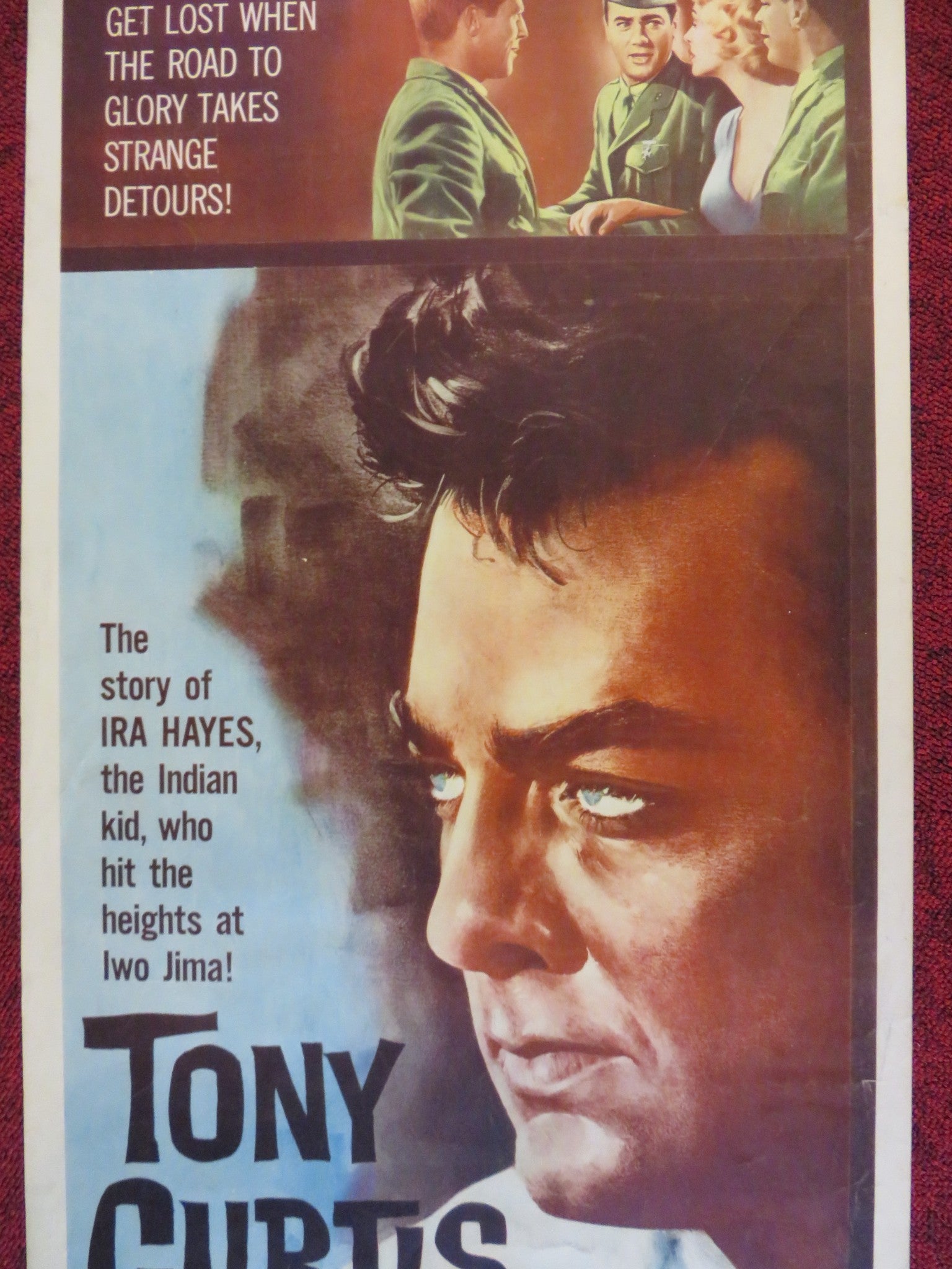 THE OUTSIDER US INSERT (14"x 36") POSTER TONY CURTIS JAMES FRANCISCUS 1962 Rendezvous Cinema Movie posters