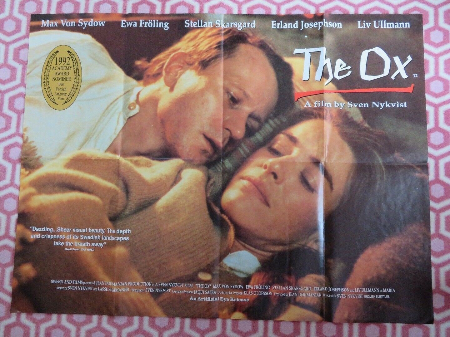 THE OX, OXEN UK ORIGINAL QUAD POSTER SVEN NYKVIST MAX VON SYDOW LIV ULLMANN RARE Rendezvous Cinema Movie posters