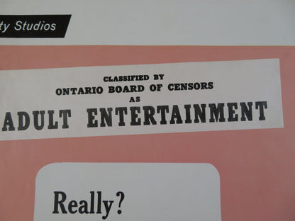 THE PAD (AND HOW TO USE IT) FOLDED US ONE SHEET POSTER BRIAN BEDFORD 1966 Rendezvous Cinema Movie posters