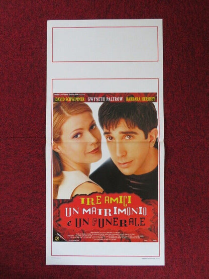 THE PALLBEARER ITALIAN LOCANDINA (27.5"x13") POSTER D SCHWIMMER G PALTROW 1998 Movie posters