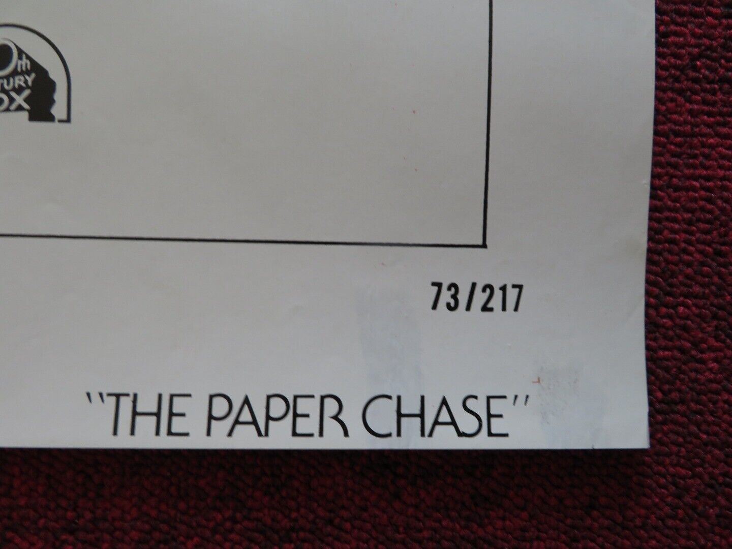 THE PAPER CHASE - STYLE A FOLDED US ONE SHEET POSTER TIMOTHY BOTTOMS 1973 Movie posters