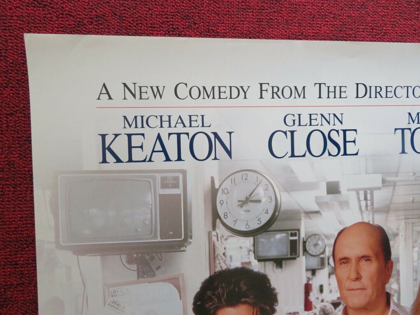 THE PAPER US ONE SHEET ROLLED POSTER MICHAEL KEATON GLENN CLOSE 1994 Movie posters
