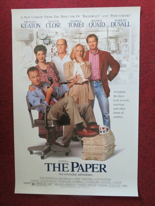 THE PAPER US ONE SHEET ROLLED POSTER MICHAEL KEATON GLENN CLOSE 1994 Movie posters