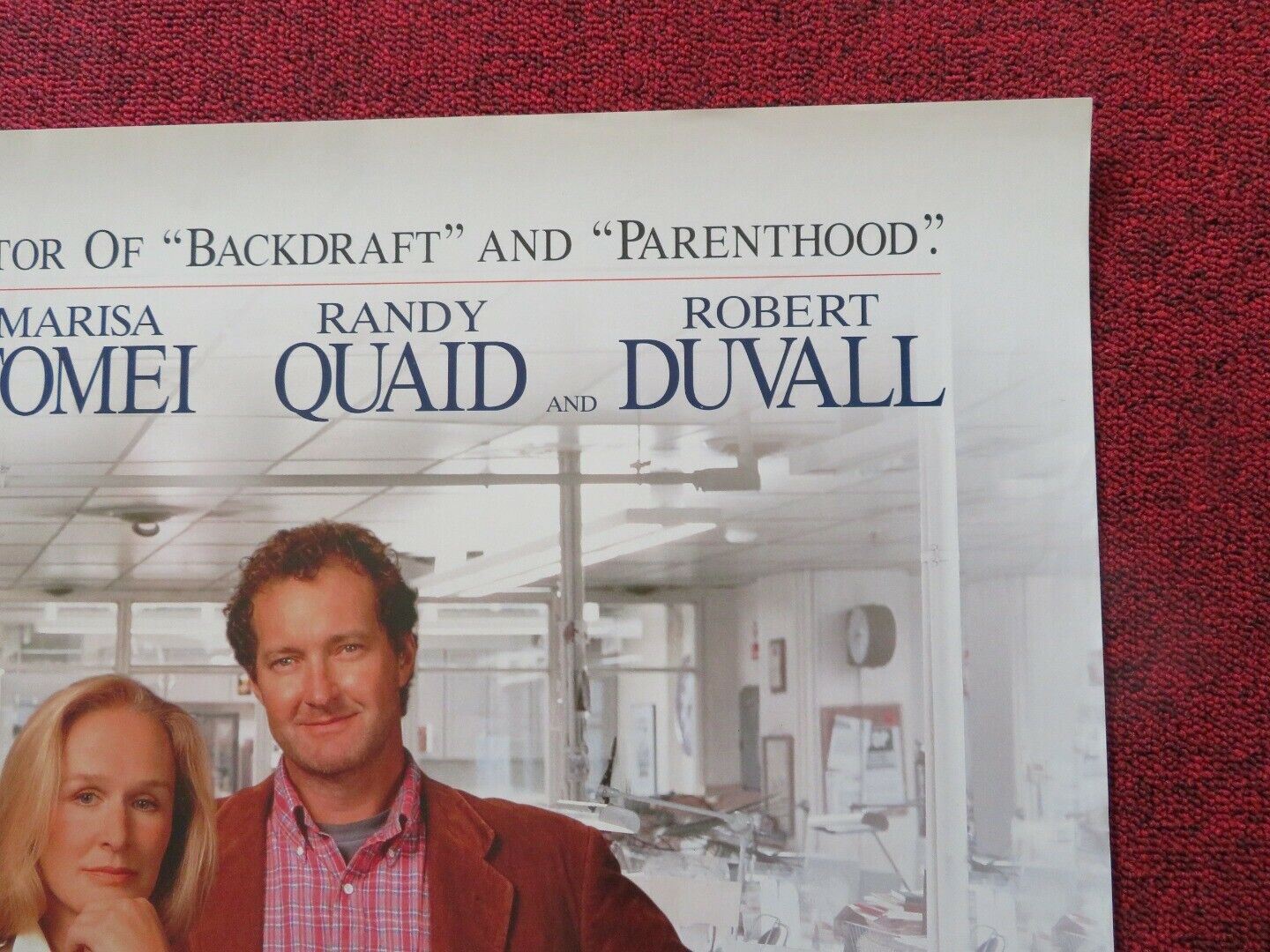 THE PAPER US ONE SHEET ROLLED POSTER MICHAEL KEATON GLENN CLOSE 1994 Movie posters