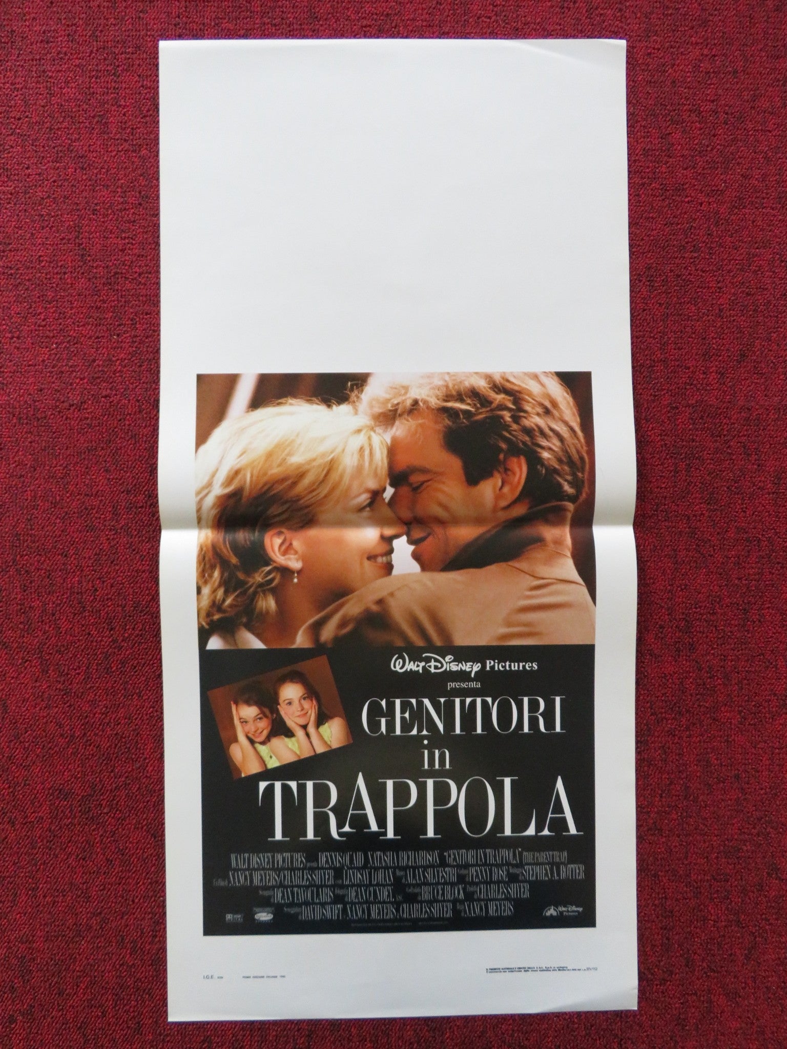 THE PARENT TRAP ITALIAN LOCANDINA POSTER DISNEY DENNIS QUAID LINDSAY LOHAN 1999 Rendezvous Cinema Movie posters