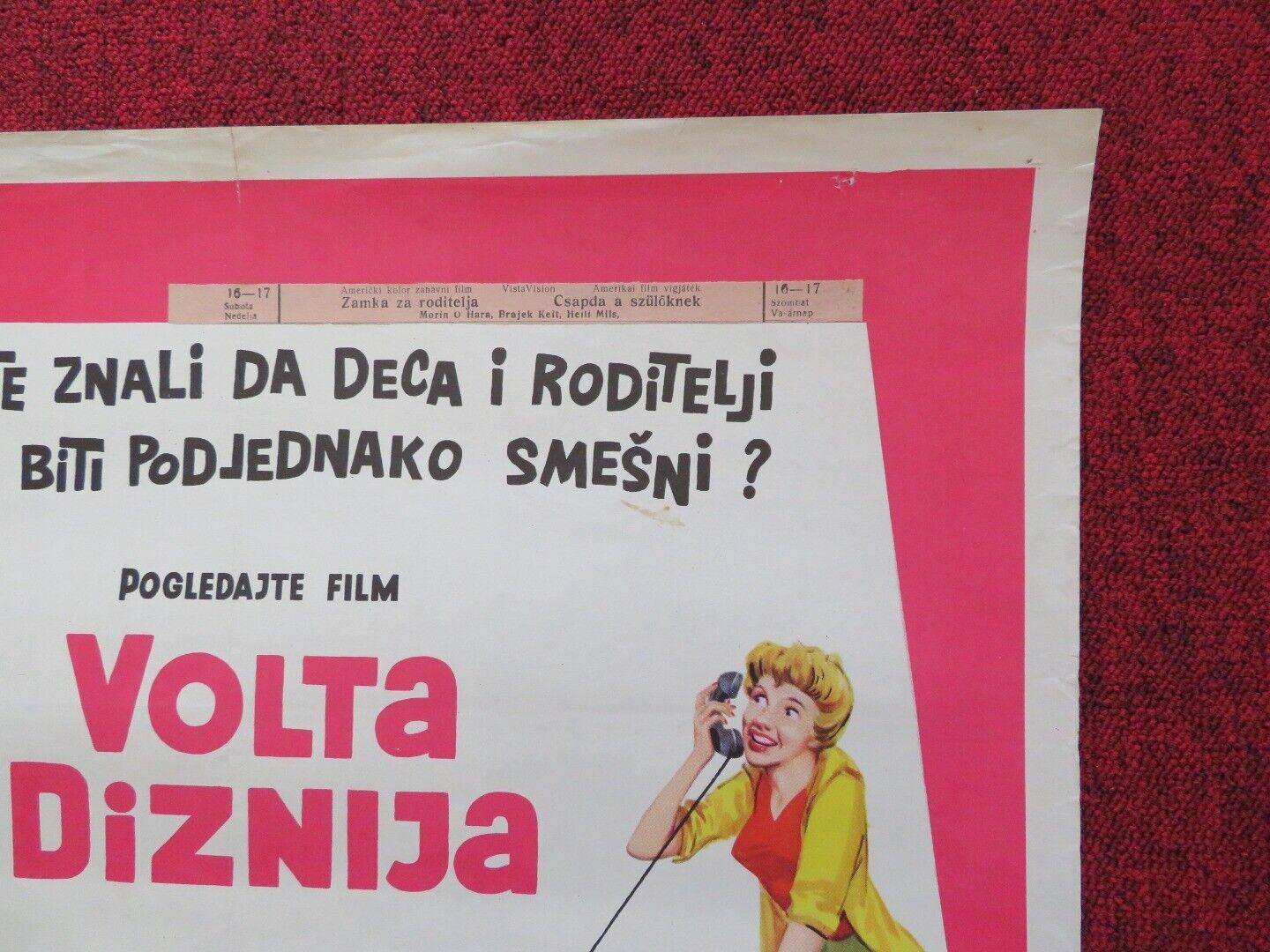 THE PARENT TRAP YUGOSLAVIAN (19.5"x 27.5") POSTER DISNEY HAYLEY MILLS 1961 - Rendezvous Cinema