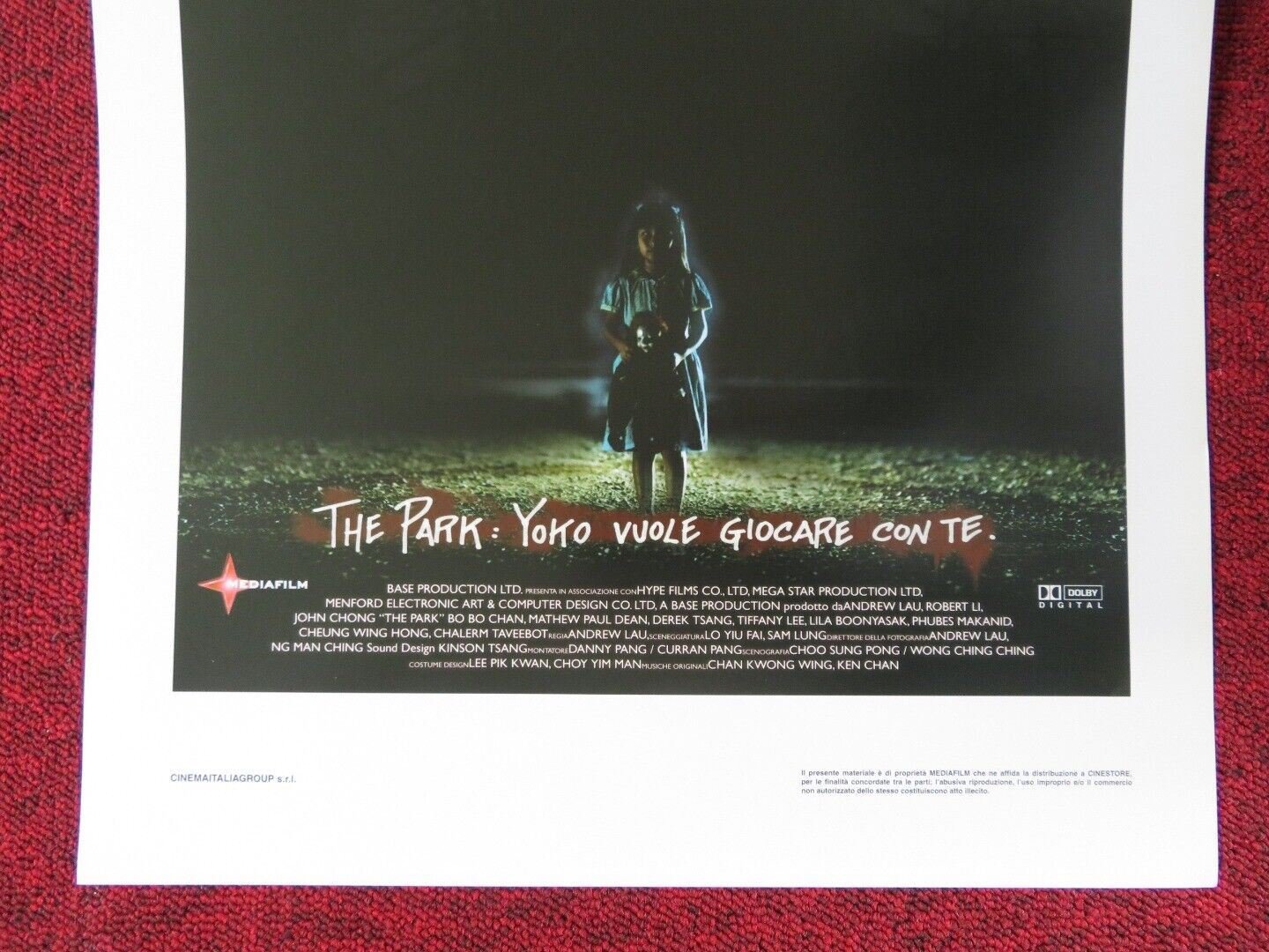 THE PARK ITALIAN LOCANDINA (27.5"x13") POSTER BOBO CHAN EDWIN SIU 2003 Movie posters