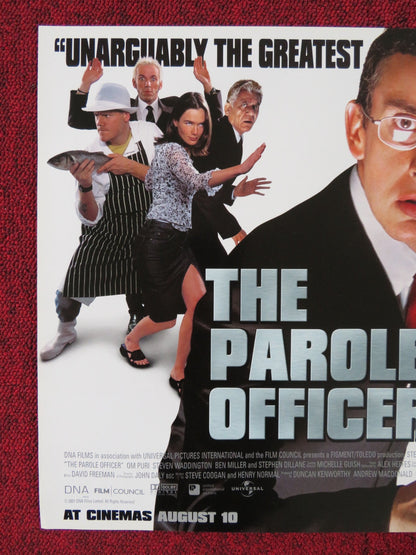 THE PAROLE OFFICER UK MINI QUAD POSTER STEVE COOGAN EMMA GILMOUR 2001 Rendezvous Cinema Movie posters
