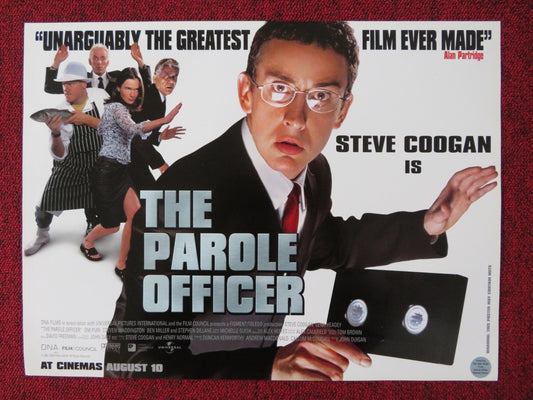 THE PAROLE OFFICER UK MINI QUAD POSTER STEVE COOGAN EMMA GILMOUR 2001 Rendezvous Cinema Movie posters