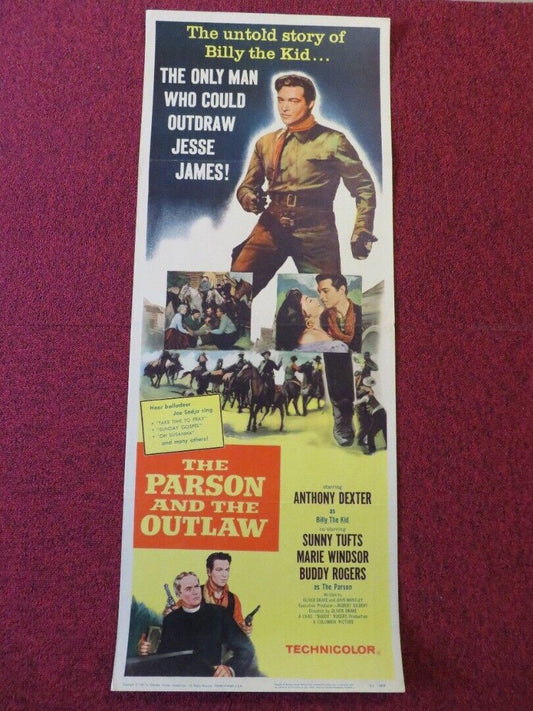 THE PARSON AND THE OUTLAW US INSERT (14"x 36") POSTER ANTHONY DEXTER 1957 Rendezvous Cinema Movie posters