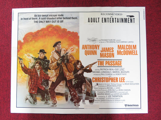 THE PASSAGE US HALF SHEET (22"x 28") POSTER ANTHONY QUINN JAMES MASON 1979 Rendezvous Cinema Movie posters
