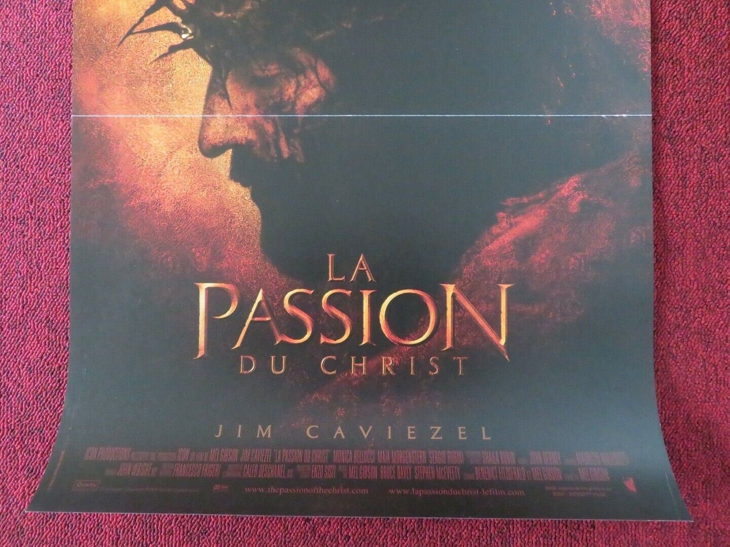 THE PASSION OF THE CHRIST FRENCH (15"x 21") POSTER MEL GIBSON JIM CAVIEZEL 2004 Movie posters