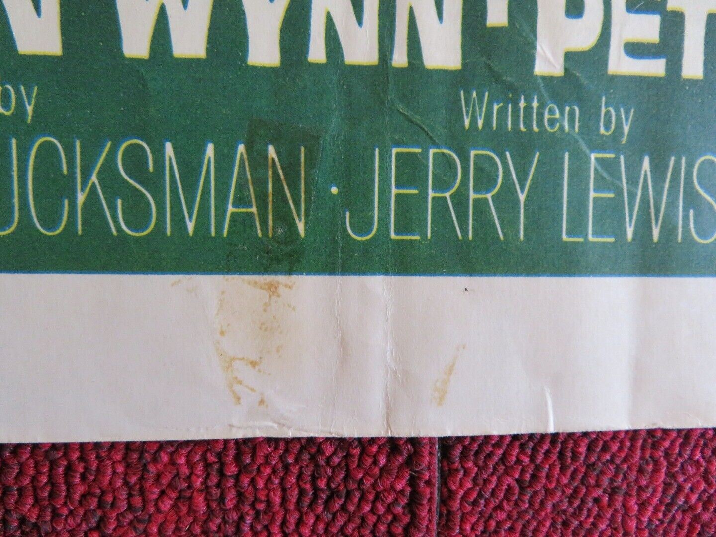 THE PASTY US HALF SHEET (22"x 28") POSTER JERRY LEWIS 1964 Movie posters