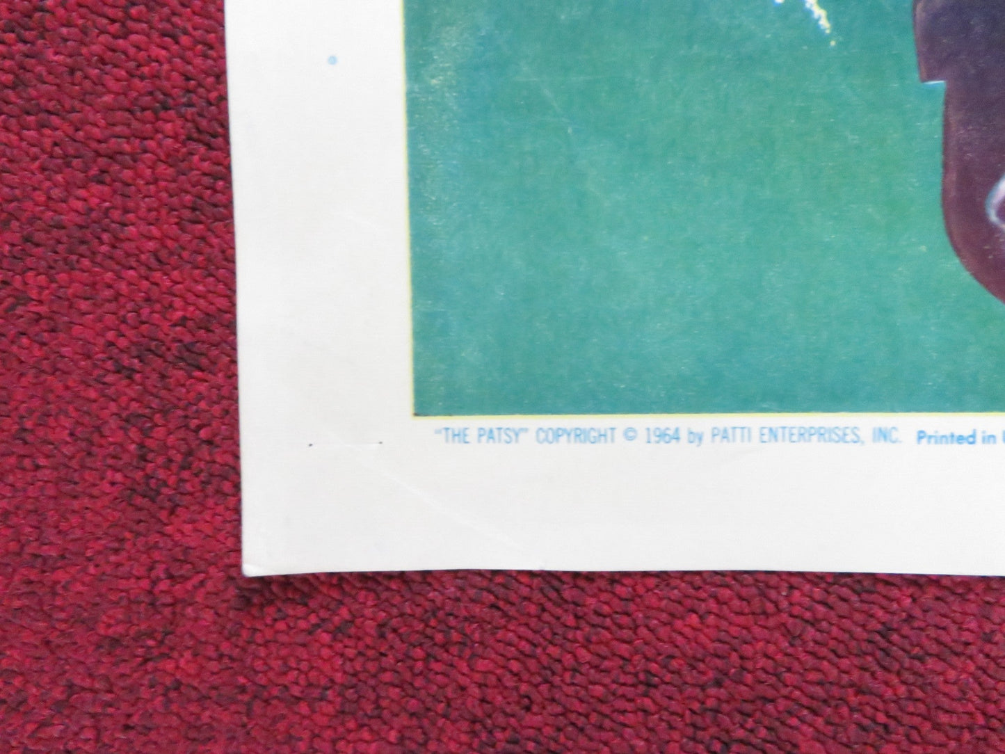 THE PATSY US HALF SHEET (22"x 28") POSTER JERRY LEWIS INA BALIN 1964 Rendezvous Cinema Movie posters