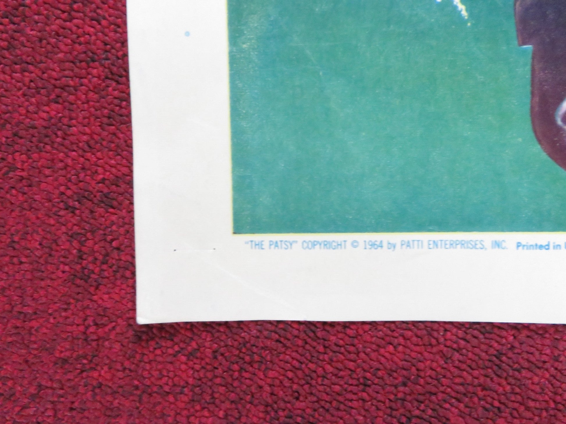 THE PATSY US HALF SHEET (22"x 28") POSTER JERRY LEWIS INA BALIN 1964 Rendezvous Cinema Movie posters