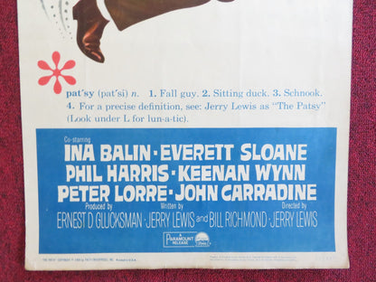 THE PATSY US INSERT (14"x 36") POSTER JERRY LEWIS INA BALIN 1964 Rendezvous Cinema Movie posters