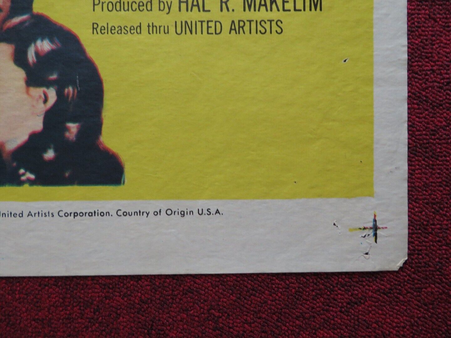 THE PEACEMAKER FOLDED US ONE SHEET POSTER JAMES MITCHELL ROSEMARIE STACK 1956 Movie posters