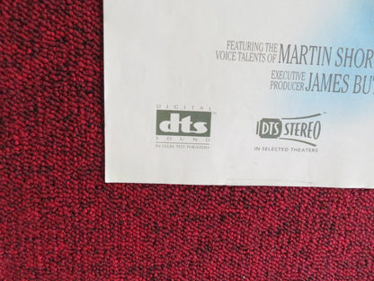 THE PEBBLE AND THE PENGUIN FOLDED US ONE SHEET POSTER MARTIN SHORT T. CURRY 1995 Rendezvous Cinema Movie posters