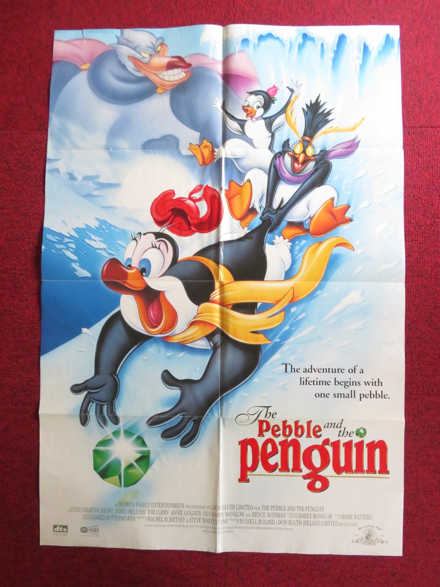 THE PEBBLE AND THE PENGUIN FOLDED US ONE SHEET POSTER MARTIN SHORT T. CURRY 1995 Rendezvous Cinema Movie posters