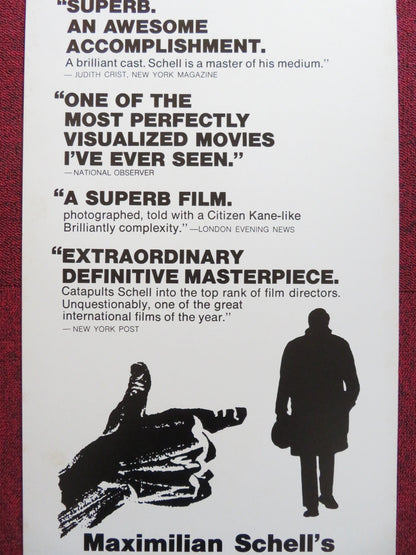 THE PEDESTRIAN US INSERT (14"x 36") POSTER GUSTAV RUDOLF SELLNER PETER HALL 1974 Rendezvous Cinema Movie posters