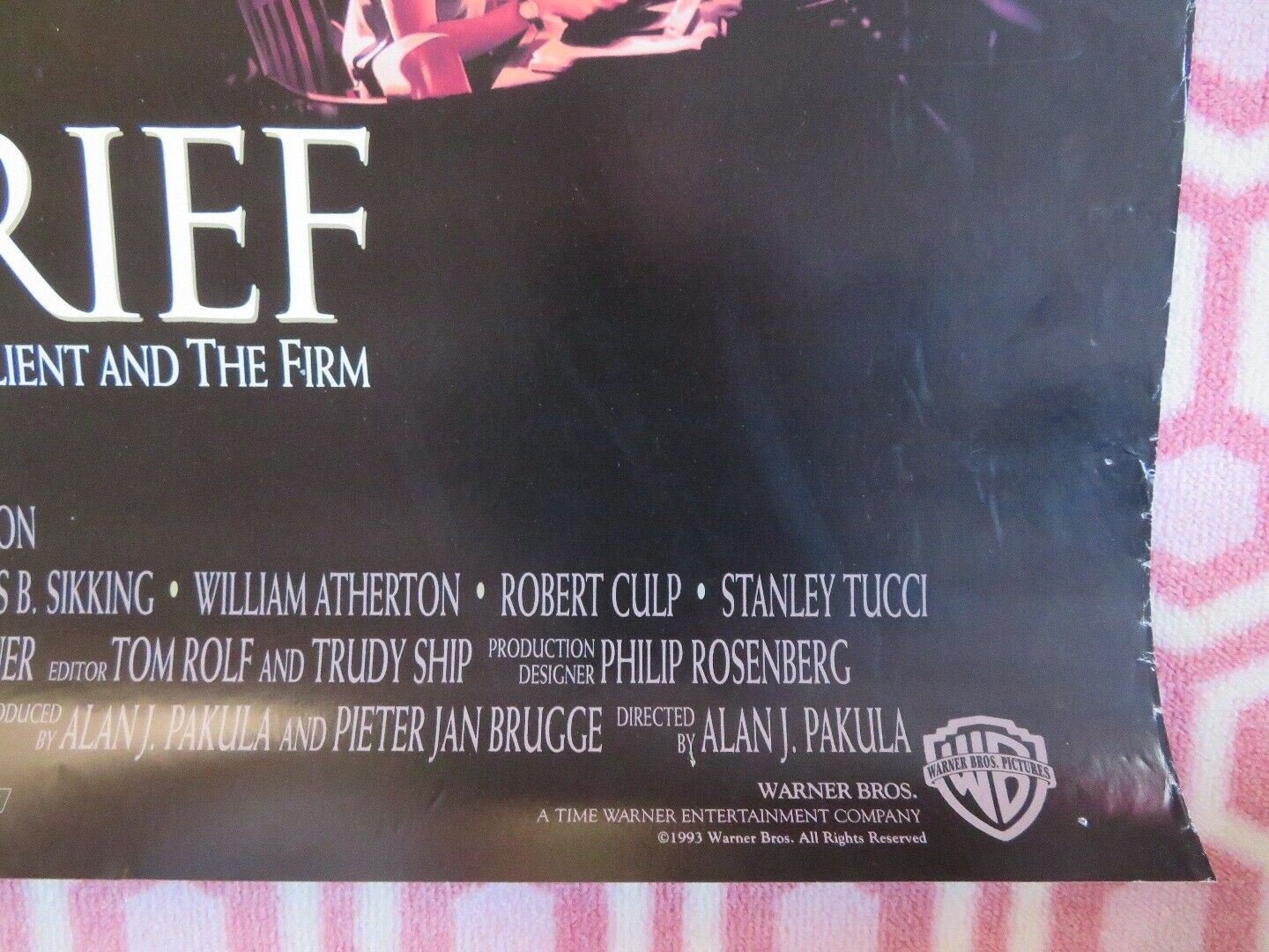 THE PELICAN BRIEF US ONE SHEET ROLLED POSTER JULIA ROBERTS DENZEL WASHINGTON '93 Movie posters