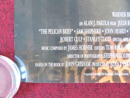 THE PELICAN BRIEF VHS VIDEO POSTER ROLLED JULIA ROBERTS DENZEL WASHINGTON 1993 Rendezvous Cinema Movie posters