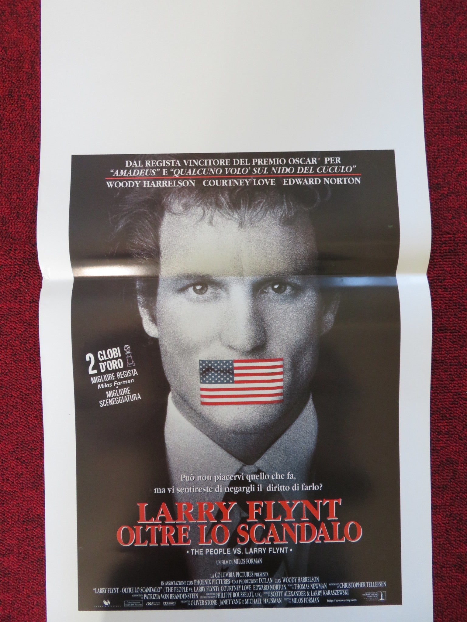 THE PEOPLE VS. LARRY FLYNT ITALIAN LOCANDINA POSTER WOODY HARRELSON C. LOVE 1997 Rendezvous Cinema Movie posters