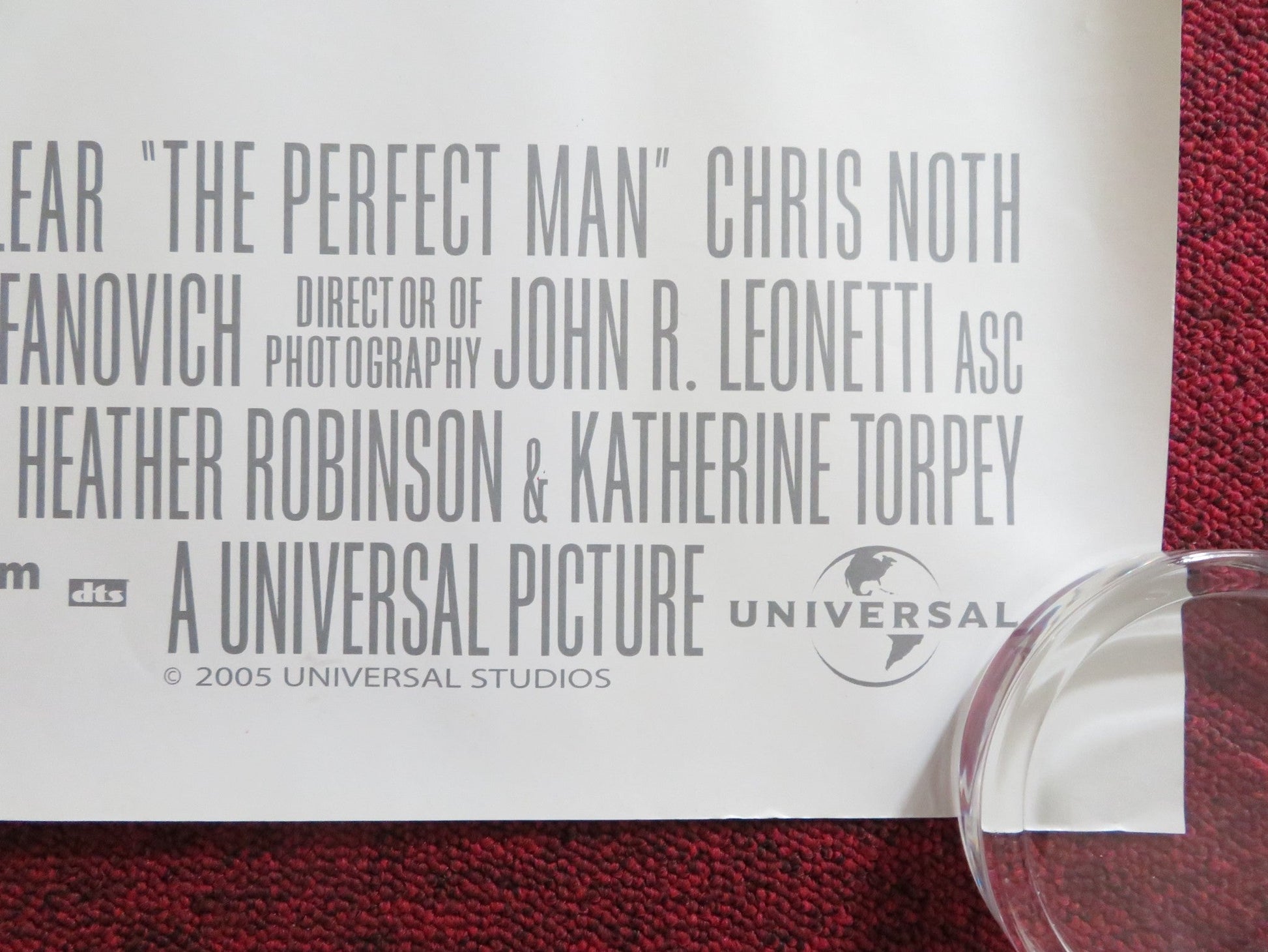 THE PERFECT MAN UK QUAD (30"x 40") ROLLED POSTER HILARY DUFF H. LOCKLEAR 2005 Rendezvous Cinema Movie posters