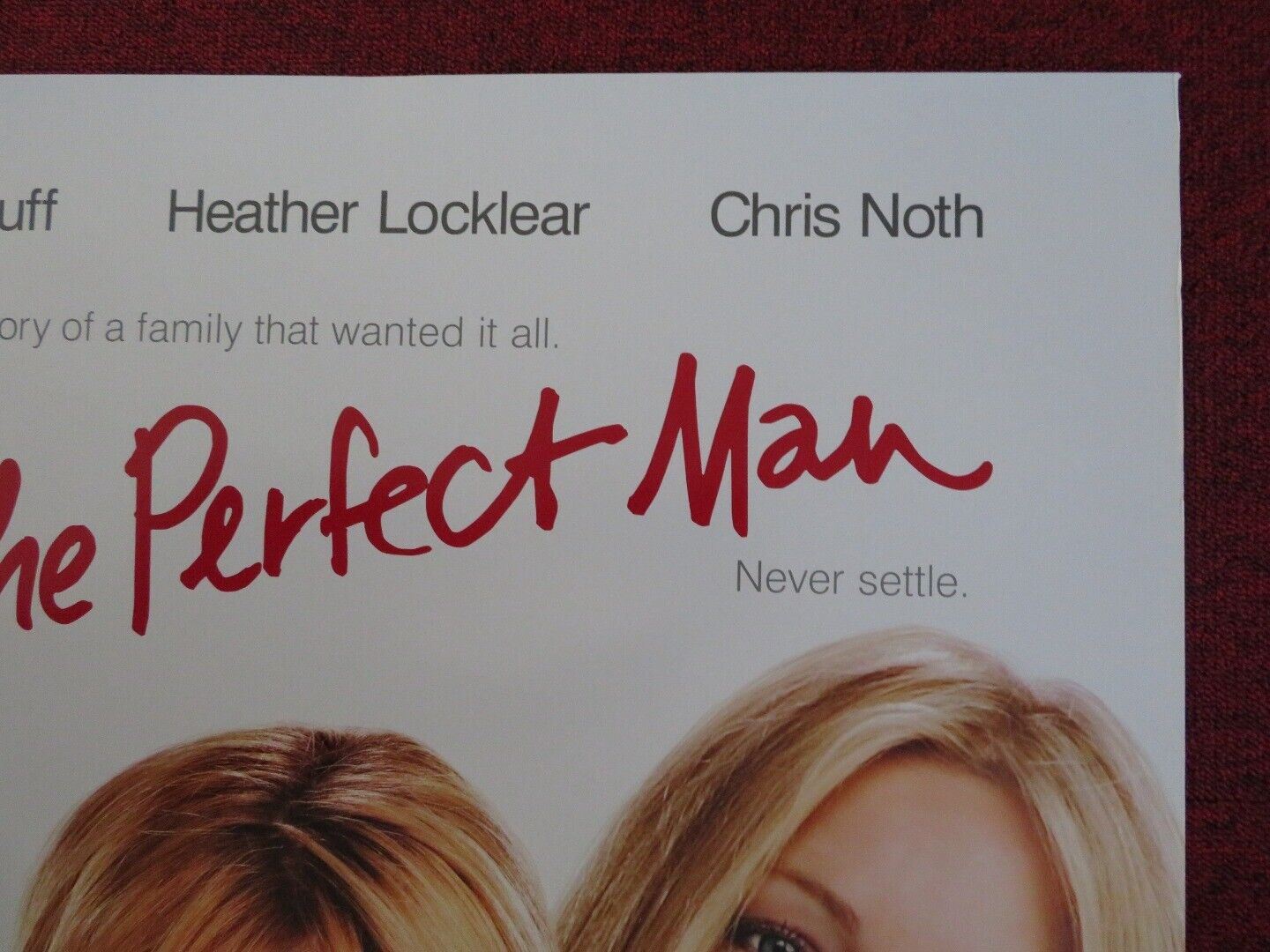 THE PERFECT MAN US ONE SHEET ROLLED POSTER HILARY DUFF HEATHER LOCKLEAR 2005 Movie posters