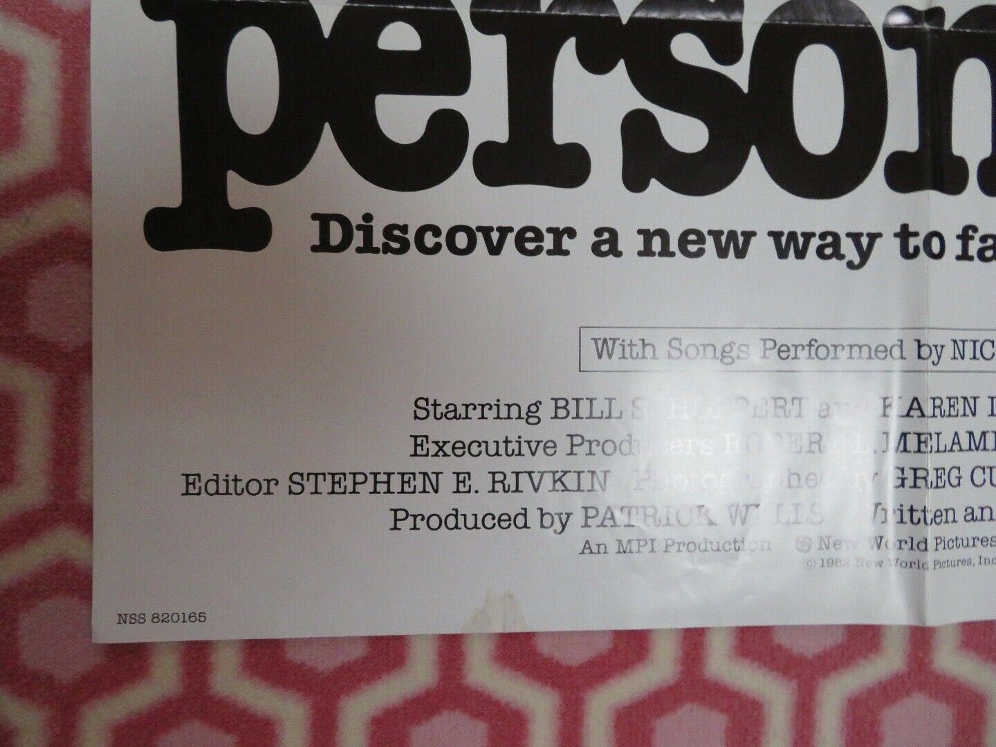 THE PERSONALS US ONE SHEET POSTER BILL SCHOPPERT KAREN LANDRY 1982 Movie posters