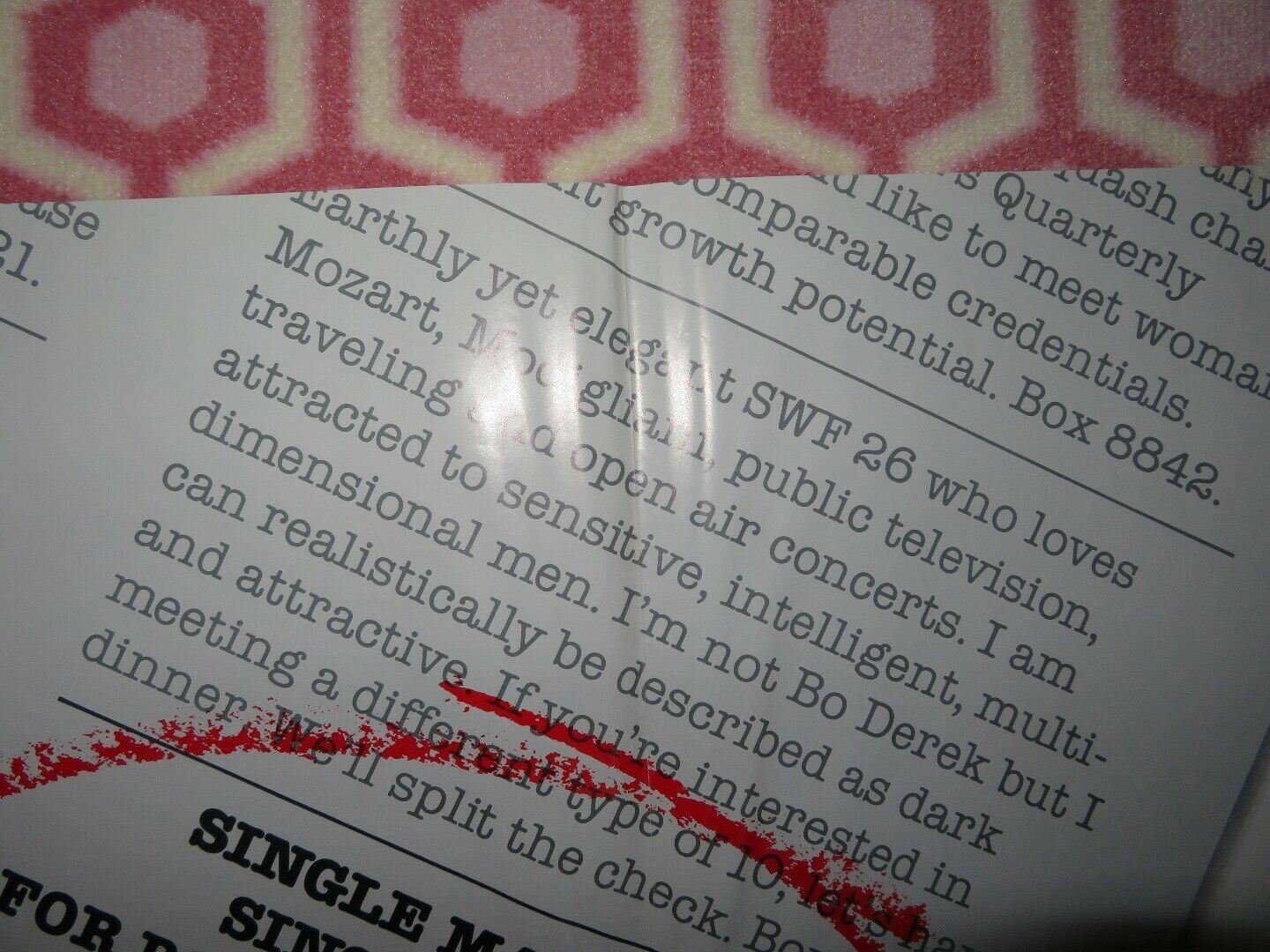 THE PERSONALS US ONE SHEET POSTER BILL SCHOPPERT KAREN LANDRY 1982 Movie posters