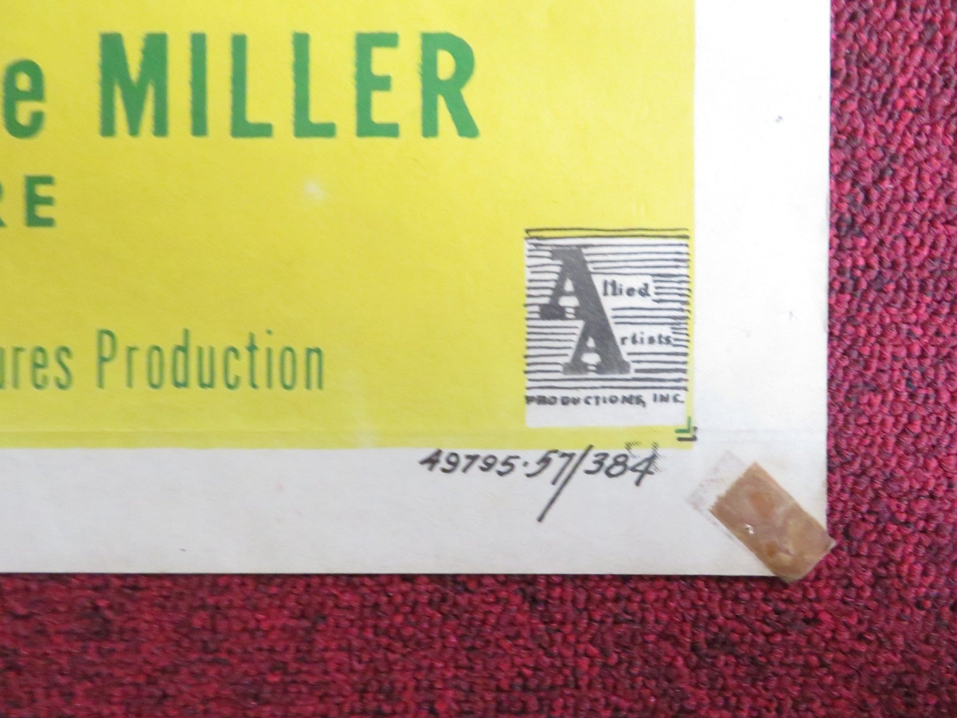 THE PERSUADER FOLDED US ONE SHEET POSTER WILLIAM TALMAN JAMES CRAIG 1957 Rendezvous Cinema Movie posters