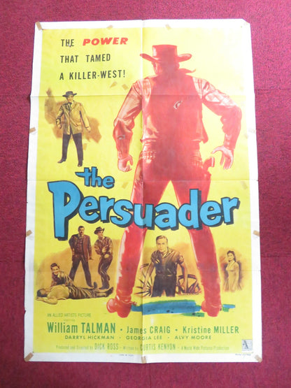 THE PERSUADER FOLDED US ONE SHEET POSTER WILLIAM TALMAN JAMES CRAIG 1957 Rendezvous Cinema Movie posters