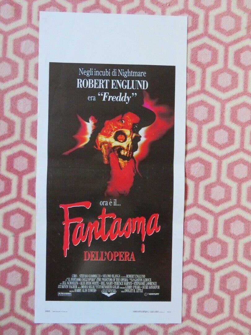 THE PHAMTOM OF THE OPERA ITALIAN LOCANDINA (27.5"x13") POSTER 1992 Movie posters