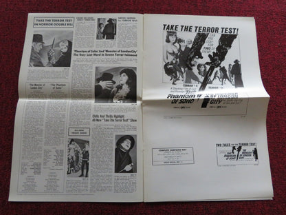 THE PHANTOM OF SOHO / THE MONSTER OF LONDON CITY US PRESSBOOK UNCUT 1967 Rendezvous Cinema Movie posters