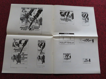 THE PHANTOM OF SOHO / THE MONSTER OF LONDON CITY US PRESSBOOK UNCUT 1967 Rendezvous Cinema Movie posters