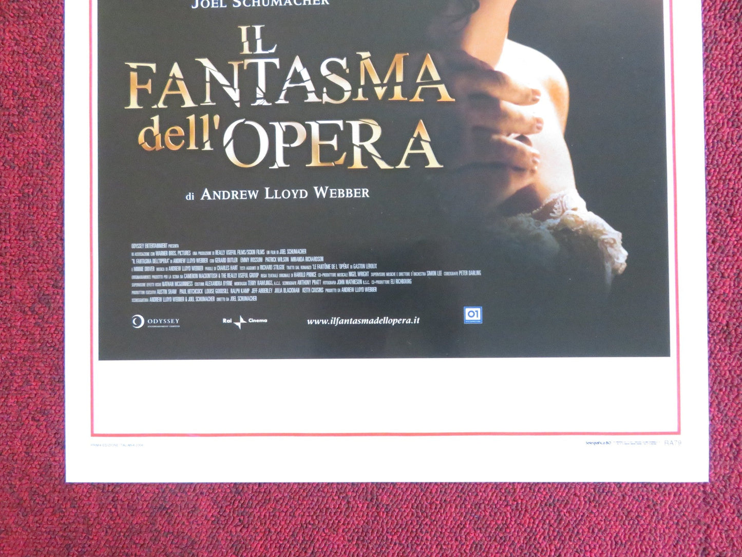 THE PHANTOM OF THE OPERA ITALIAN LOCANDINA POSTER GERARD BUTLER EMMY ROSSUM 2004 Rendezvous Cinema Movie posters