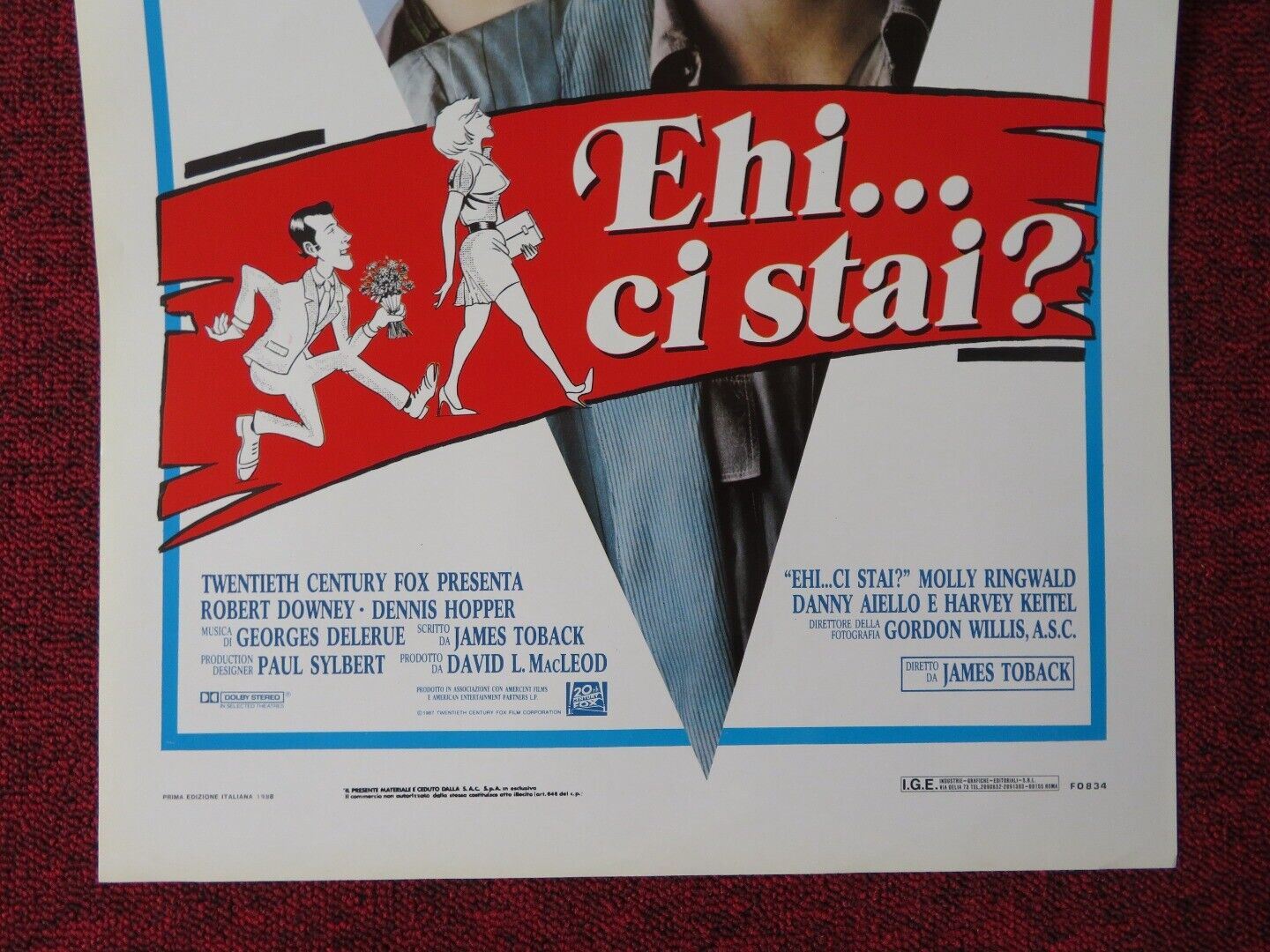 THE PICK - UP ARTIST ITALIAN LOCANDINA (27.5"x13") POSTER MOLLY RINGWALD 1988 Movie posters