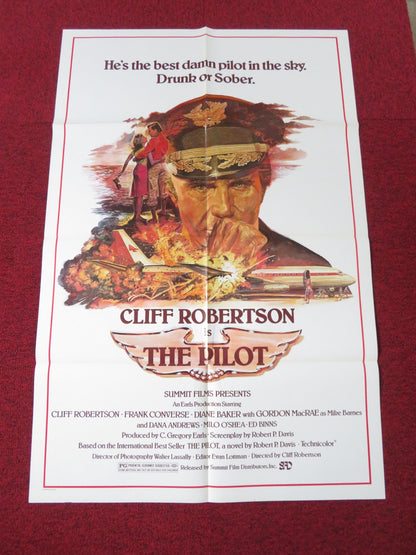 THE PILOT FOLDED US ONE SHEET POSTER CLIFF ROBERTSON DIANE BAKER 1980 Rendezvous Cinema Movie posters