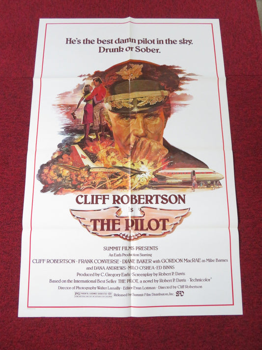 THE PILOT FOLDED US ONE SHEET POSTER CLIFF ROBERTSON DIANE BAKER 1980 Rendezvous Cinema Movie posters