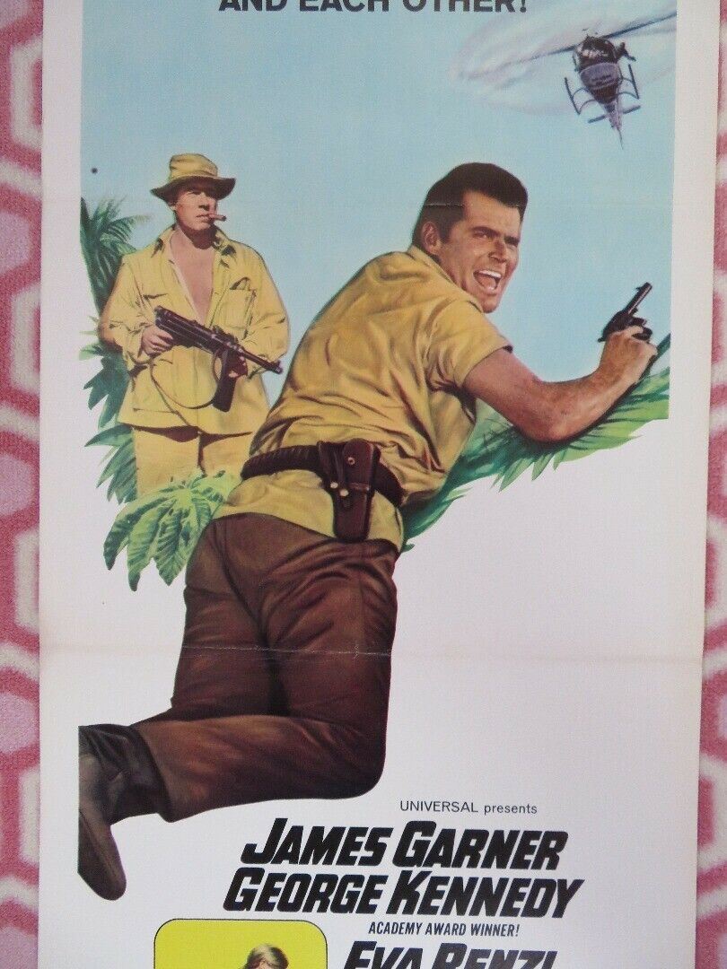 THE PINK JUNGLE US INSERT (14"x 36") POSTER JAMES GARNER GEORGE KENNEDY 1968 Movie posters