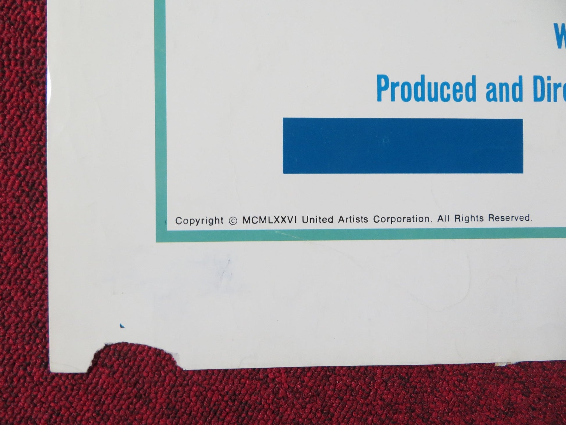 THE PINK PANTHER STRIKES AGAIN FOLDED US ONE SHEET POSTER PETER SELLERS 1976 Rendezvous Cinema Movie posters