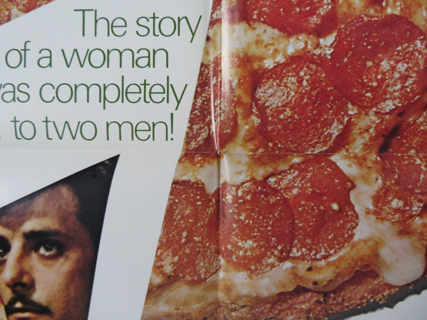 THE PIZZA TRIANGLE FOLDED US ONE SHEET POSTER MARCELLO MASTROIANNI M. VITTI 1970 Rendezvous Cinema Movie posters